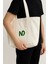 N Logolu Beyaz Bez Çanta - Plaj Çantası, Kalın Kumaş, Turuncu Astarlı, Omuz Askılı 2