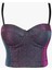 Push Up Büstiyer Dantel Crop, Gotik Punk Korse, Kulüp Giyimi, Parti Sütyeni, Çıkarılabilir Kayışlı Crop Korse 2