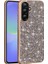 Galaxy A56 Kılıf Parlak Taşlı Tasarım Sys Pırlanta Kapak - Gold 1