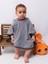 Organik Pamuk Kapşonlu Plaj Çocuk Bebek Panço Bornoz Banyo Havlu Kapüşonlu 0-2 yaş panço Boy 45cm En 50cm 1