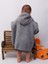 Organik Pamuk Kapşonlu Plaj Çocuk Bebek Panço Bornoz Banyo Havlu Kapüşonlu 0-2 yaş panço Boy 45cm En 50cm 4