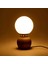 Lighting Opal Cam Top Abajur - Ceviz / Beyaz - 26X15X15 cm 2