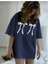 Malkoçbey Kurdela Baskılı Oversize Unisex Basic T-Shirt 2
