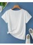 Malkoçbey Baskısız V Yaka Oversize Unisex Basic T-Shirt 2