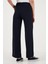 Pamuklu Standart Fit Yüksek Bel Geniş Paça Pantolon Bayan Pantolon 668YP5344 6