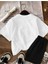 Malkoçbey Panter Kurdela Baskılı Oversize Unisex Basic T-Shirt 2