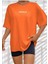 Never Baskılı Oversize Unisex Bisiklet Yaka Sweatşhirt 1