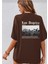 Sevimli Kedi Baskılı Oversize Basic O Yaka Unisex T-Shirt 1