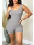 Kadın Kalın Askılı Bodycon Tulum 5