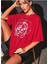 Malkoçbey Kadın Yüz Figür Detaylı Basic Oversize Unisex T-Shirt 1