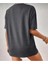 Malkoçbey Cep Detay Baskılı Oversize Unisex Basic T-Shirt 2