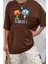 Çizgi Film Karakterleri Baskılı Oversize Basic O Yaka Unisex T-Shirt 1