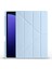 Galaxy Tab S9 Plus Kılıf Uyumlu Kflg Tri Folding Kalem Bölmeli Standlı Kılıf-Mavi 1