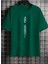 Dikey Baskılı O Yaka Oversize Unisex Basic T-Shirt 1