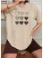 Malkoçbey Kalp Baskılı Oversize Unisex Basic T-Shirt 1