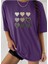 Malkoçbey Kalp Baskılı Oversize Unisex Basic T-Shirt 1