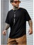 Dikey Baskılı O Yaka Oversize Unisex Basic T-Shirt 1