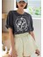 Malkoçbey Kadın Yüz Figür Detaylı Basic Oversize Unisex T-Shirt 1