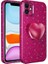iPhone 11 Kılıf Kamera Korumalı Simli Pop Soketli Lüks Kflg Koton Soketli Kapak-Mürdüm 1