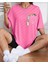 Malkoçbey Cep Detay Baskılı Oversize Unisex Basic T-Shirt 2