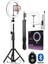 10 Inç LED Ring Light Tripod Seti | 3 Işık Modu, 2.1m Ayak, Telefon Tutucu, Bluetooth Kumandalı 1