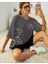 Malkoçbey Korsan Ayı Baskılı Oversize Unisex Basic T-Şihirt 1