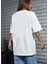 Dikey Baskılı O Yaka Oversize Unisex Basic T-Shirt 2