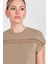 Kadın Onlfree Dantel Detaylı Kısa Kollu T-Shirt 15350108 Haki 2