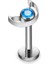 F136 Titanyum Hilal Model Zirkon Taşlı Tragus Piercing - Helix 1