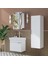Likya Mdflam Kapaklı Lavabolu 60 cm Banyo Alt Dolabı + Banyo Üst Dolabı + Banyo Boy Dolabı 1