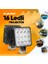 HL-5100 12-60 Volt 16 Ledli Projektör Tekne Karavan Off Road Sis Farı Lambası Geri Vites Lambası 2
