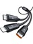 CA-5790 3'ü 1 Arada Usb-A'dan Usb-C'ye + Lightning + Mikro USB Şarj ve Veri Aktarım Kablosu 1,2 M 2