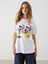 Yeni Sezon Bisiklet Yaka Mickey Mouse Baskili Kadin Tisort - S5LT81Z8 1