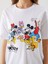 Yeni Sezon Bisiklet Yaka Mickey Mouse Baskili Kadin Tisort - S5LT81Z8 3