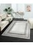 Dark DK018G Gri Halı Antrasit Detaylı Akrilik Tozuaz Modern Salon Halısı Yatak Odası Halısı Koridor 3