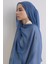 Brıce Indigo Uzun Saçak Püsküllü Pamuklu Şal 3