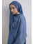 Brıce Indigo Uzun Saçak Püsküllü Pamuklu Şal 4