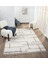 Sümer SM011A Krem Rengi Halı Renkli Geometrik Desenli Dekoratif Modern Antialerjik Salon Halısı 3