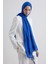 Brıce Saks Mavi Uzun Saçak Püsküllü Pamuklu Şal 4