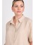 Kadın Jdypower Çizgili Kısa Kollu Gömlek 15347235 Bej 3