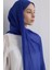 Brıce Kobalt Mavisi Uzun Saçak Püsküllü Pamuklu Şal 5