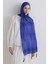 Brıce Kobalt Mavisi Uzun Saçak Püsküllü Pamuklu Şal 7
