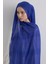 Brıce Kobalt Mavisi Uzun Saçak Püsküllü Pamuklu Şal 8
