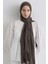 Brıce Antrasit Uzun Saçak Püsküllü Pamuklu Şal 6