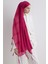 Brıce Fuşya Uzun Saçak Püsküllü Pamuklu Şal 1