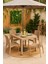 Home Rattan 4 Kişilik Bahçe Masa Takımı - Cappucino 1