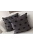 Papyo Punch Işlemeli Keten Kırlent Kılıfı 43X43CM, Dekoratif Kırlent Kılıfı 7
