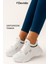 Kadın Beyaz Spor Ayakkabı 5 Cm Yüksek Air Taban Günlük Sneaker X110 3