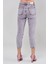 Lazer Kesim Kadın Mom Jean Pantolon 1037-863 Mor 5