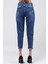 Paça Püsküllü Mom Jean Kadın Pantolon 4037-189 Mavi 5
